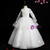 We Provide White Ball Gown Tulle Long Sleeve High Neck Appliques Flower Girl Dress