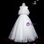 100% Custom Made White Ball Gown Tulle Sequins Long Flower Girl Dress