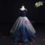 With 1000s Of Navy Blue Tulle Sequins V-neck Hi Lo Flower Girl Dress