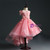 Get a Prom-Ready Look Pink Ball Gown Tulle Hi Lo Off the Shoulder Appliques Flower Girl Dress