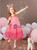 Best Discount And High Quality Fuchsia Tulle Tiers Beading Ankle Length Flower Girl Dress