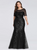 Best Discount And High Quality Black Mermaid Tulle Short Sleeve Sequins Plus Size Prom Dress