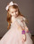 Available In Sizes 0-24 A-Line Pink Tulle Spaghetti Straps Seuqins Beading Flower Girl Dress