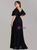 Is a Rite Of Passage Black Chiffon V-neck Pleats Horn Sleeve Plus Size Prom Dress