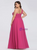 Individually Cut Hot Pink Chiffon One Shoulder Plests Plus Size Prom Dress