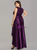 The Best Discount Dark Purple Burgundy Satin Lace Hi Lo Plus Size Prom Dress