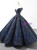 Be The Prom Queen In Navy Blue Sequins Ball Gown Off The Shoulder Prom Dress