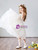 For Your Big Night White Tulle Straps Tea Length Little Daisy Flower Girl Dress