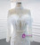 Discover The Latest White Mermaid Tulle High Neck Pearls Wedding Dress With Removable Train