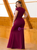 Discover The Latest Burgundy Mermaid Satin Sequins V-neck Cap Sleeve Plus Size Prom Dress