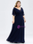 Find Your Dress For Prom! Navy Blue Chiffon V-neck Pleats Plus Size Prom Dress