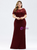 Purchase Your Favorite Burgundy Mermaid Lace Short Sleeve Plus Size Prom Dress