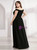 We Provide A-Line Black Chiffon Lace Off the Shoulder Plus Size Prom Dress