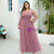 Discover The Latest Pink Tulle Long Sleeve Pleats Plus Size Prom Dress