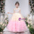 At Great Prices Pink Tulle Tiers Embroidery Appliques Sleeveless Flower Girl Dress