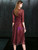 Just Be The One For You A-Line Burgundy Tulle Sequins Half Sleeve Mother of the Bride Dress