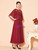 We Provide A-Line Burgundy Chiffon Sequins Ankle Length Mother Of The Bride Dress