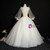 Find Your Dress For Prom! Champagne Ball Gown Tulle Long Sleeve Appliques Quinceanera Dress