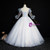 Get Your Discounts Light Ball Gown Tulle Appliques 3/4 Sleeve Quinceanera Dress