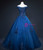 Shops Around The World Navy Blue Tulle Appliques Off the Shoulder Beading Quinceanera Dress