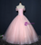 We Provide Pink Ball Gown Tulle Green Appliques Beading Short Sleeve Quinceanera Dress