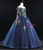 For This Year's Biggest Dance Navy Blue Ball Gown Tulle Embroidery Beading Quinceanera Dress