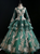 The Worldwide Shipping Online Store Dark Green Ball Gown Tulle Long Sleeve Appliques Quinceanera Dress