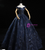 Navy Blue Embroidery Sequins Off the Shoulder Beading Quinceanera Dress