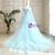 Fit Your Fashion Sense Light Blue Ball Gown Tulle Off the Shoulder Appliques Quinceanera Dress