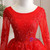 Wear a Classic Red Tulle Lace Appliques Long Sleeve Beading Quinceanera Dress