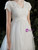 Buy More, Save More White Tulle Lace High Waist V-neck Cap Sleeve Wedding Dress