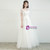 With 1000s Of Simple White Tulle Appliques V-neck Covering Arm Wedding Dress