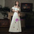 The Worldwide Shipping Online Store White Satin Off the Shoulder Puff Sleeve Wedding Dress With Side Split