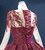 At Incredible Price Burgundy Ball Gown Organza Beading Long Sleeve Prom Dress