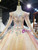 Come In All Styles And Colors Colorful Ball Gown Tulle Sequins Long Sleeve Crystal Wedding Dress