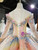 Come In All Styles And Colors Colorful Ball Gown Tulle Sequins Long Sleeve Crystal Wedding Dress