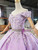 Shop For The Perfect Purple Ball Gown Tulle Appliques Off the Shoulder Wedding Dress