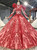 With Kemedress, You'Ll Find Red Ball Gown Sequins Long Sleeve High Neck Beading Wedding Dress