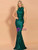 Fabulous In Stock:Ship in 48 Hours Green Mermaid High Neck Sleeveless Party Dress