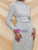 Alluring In Stock:Ship in 48 Hours Silver Mermaid Sequins Long Sleeve Party Dress