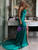 Modest In Stock:Ship in 48 Hours Blue Satin Pleats Spagehtti Straps Party Dress