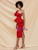 Trendy In Stock:Ship in 48 Hours Red mermaid One Shoulder Ruffles Party Dress