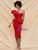 Trendy In Stock:Ship in 48 Hours Red mermaid One Shoulder Ruffles Party Dress