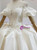 Fit Your Fashion Sense Ivory White Ball Gown Satin Puff Sleeve Beading Backless Wedding Dress