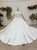 Will Be Available For Purchase White Ball Gown Satin Off the Shoulder Beading Wedding Dress