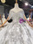 At Incredible Price Gray Ball Gown Tulle Sequins Off the Shoulder Beading Wedding Dress