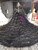 Fit Your Body Type Black Ball Gown Tulle Embroidery Beading Crystal Wedding Dress