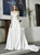 Fashion White Ball Gown Satin Off the Shoulder Appliques Wedding Dress