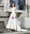 Will Be Available For Purchase White Ball Gown Satin 3/4 Sleeve Appliques Beading Wedding Dress