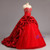 Red Ball Gowns Ruffles Tulle Taffeta Lace Appliques For 15 Year